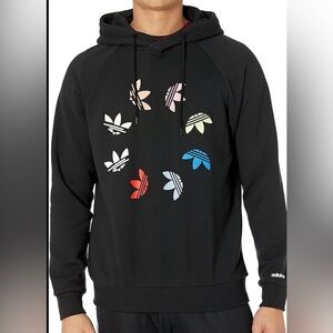 Adidas Adicolor Shattered Trefoil Hoodie Sz: M Multicolor Black Hoodie Pullover.